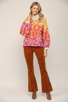Sunset Mosaic Turtleneck Sweater