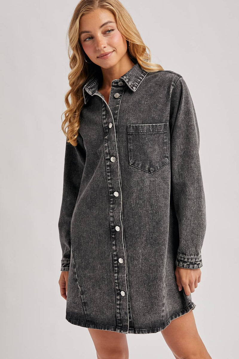Classic Denim Shirt Dress