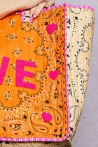 LOVE Bandana Quilted Tote Bag