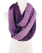 Ombre Textured Crinkle Pattern Infinity Scarf