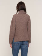 Darcey Sweater with Built-In Scarf – Mocha Brown