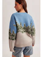 Alpine Skier Scenic Knit Sweater