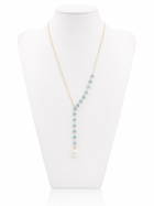 Seabreeze Pearl Lariat Necklace