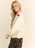 Holly Wreath Balloon Sleeve Sweater