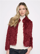Faux Feather Cabernet Jacket