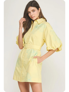 Sunlit Butter Shirt Dress