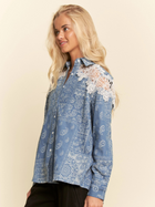 Lace & Paisley Denim Button Up