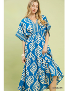 Cerulean Breeze Tiered Midi Dress
