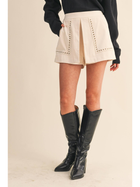 Structured Chic Studded Skort
