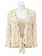 Popcorn Knit Short Shrug