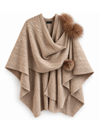Alpine Luxe Wool & Fox Fur Wrap