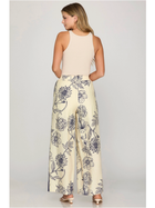 Blue Porcelain Wide-Leg Pants