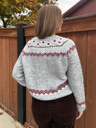 Fair Isle Scarlet Grey Cardigan