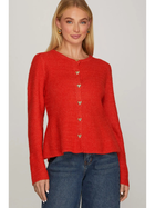 Sweetheart Button Cardigan
