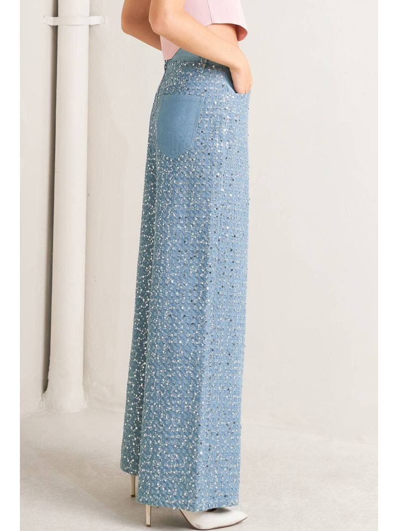 Starlight Sequin Wide-Leg Pants – Grace & Joy Clothing Co.
