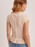 Blush Garden Smocked Peplum Top