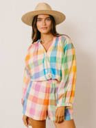 Rainbow Plaid Bermuda Short
