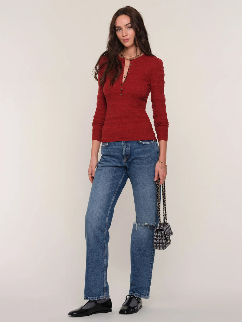 Daisy Pointelle Knit Top