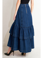 Prairie Belle Tiered Denim Skirt