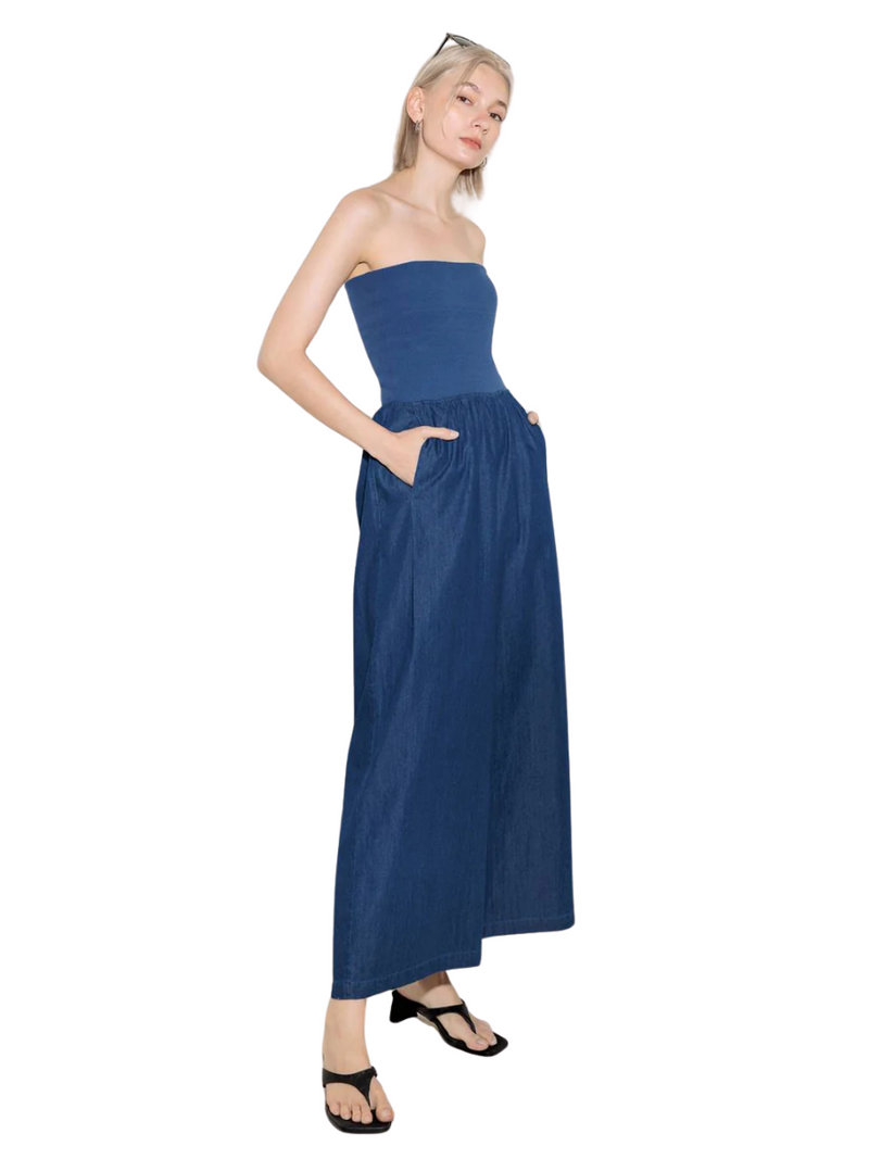 Wide Leg Pant w/Roll  Over  Band