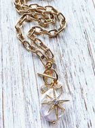 Fresh Water Pearl Star Gold Necklace