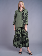 Abstract Geometry Wide-Leg Pants