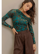 Emerald Muse One-Shoulder Top