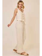 Sands of Summer Linen Drawstring Pants