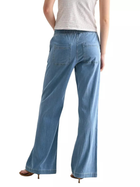 Seaside Chambray Wide-Leg Pants