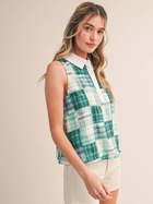 Lucky Clover Patchwork Plaid Top