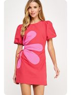 Petal Pop Sleeve Mini Dress