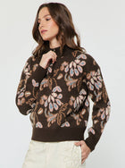Autumn Bloom Quarter Zip Knit Sweater