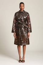 Leopard Rain Trench Coat