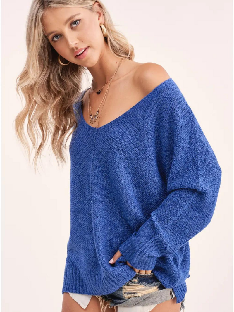 Crochet V Neck Sweater
