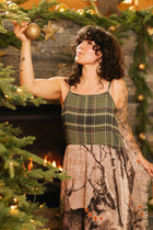 Winter Wish Christmas Plaid Bohéme Slip Dress