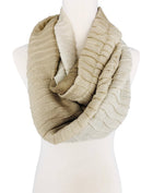 Ombre Textured Crinkle Pattern Infinity Scarf