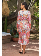 Sunset Paisley Belted Midi Dress