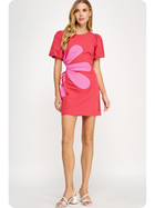 Petal Pop Sleeve Mini Dress