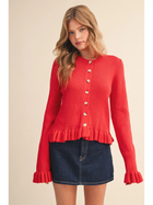 Poppy Red Cardigan