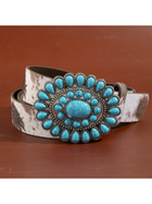 Western Concho Turquoise Stone Belt
