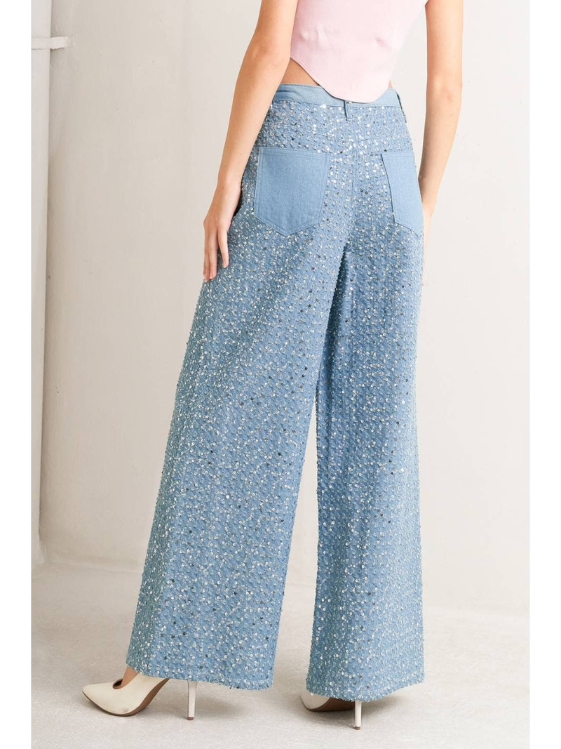 Starlight Sequin Wide-Leg Pants – Grace & Joy Clothing Co.