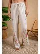 Linen Blend Split Leg Pant