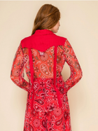 Firecracker Paisley Mesh Button-Up