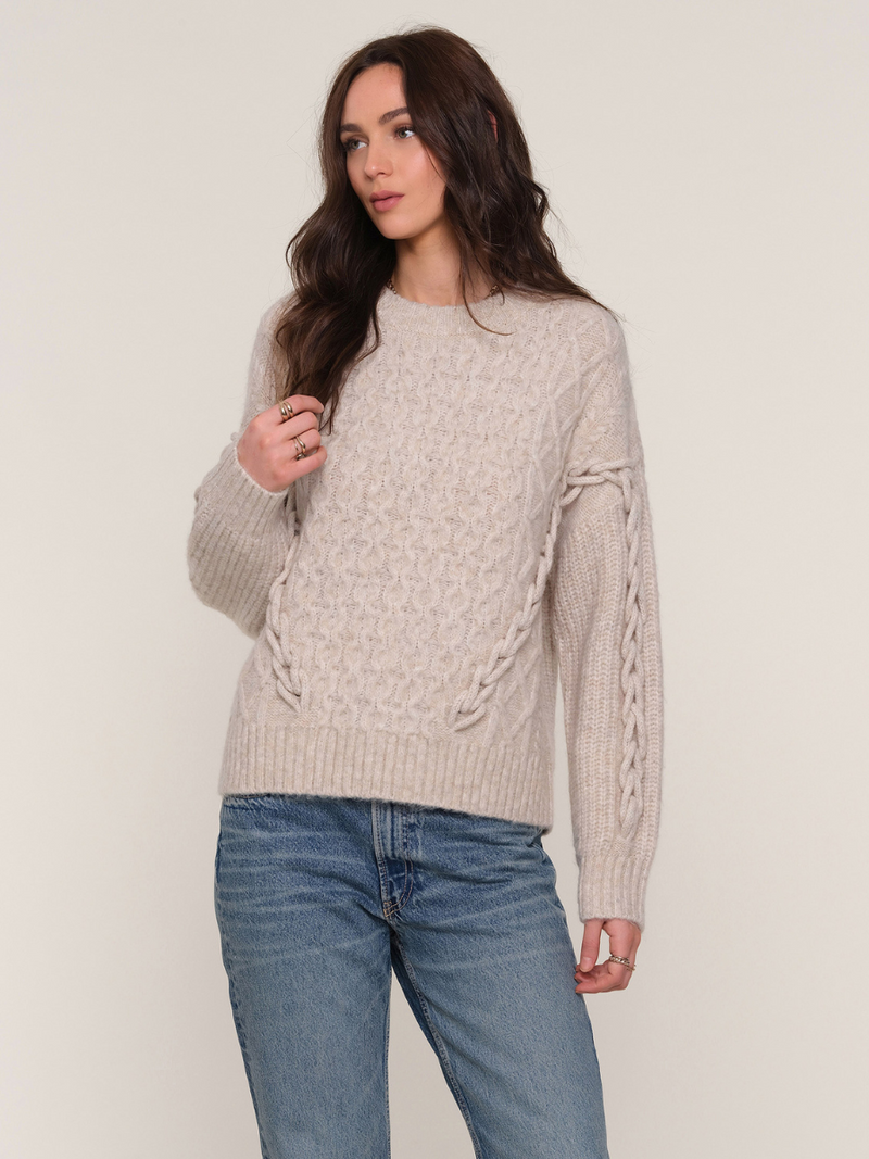 Raven Cable Knit Fisherman Sweater