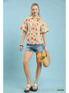 Garden Glow Button-Up Blouse