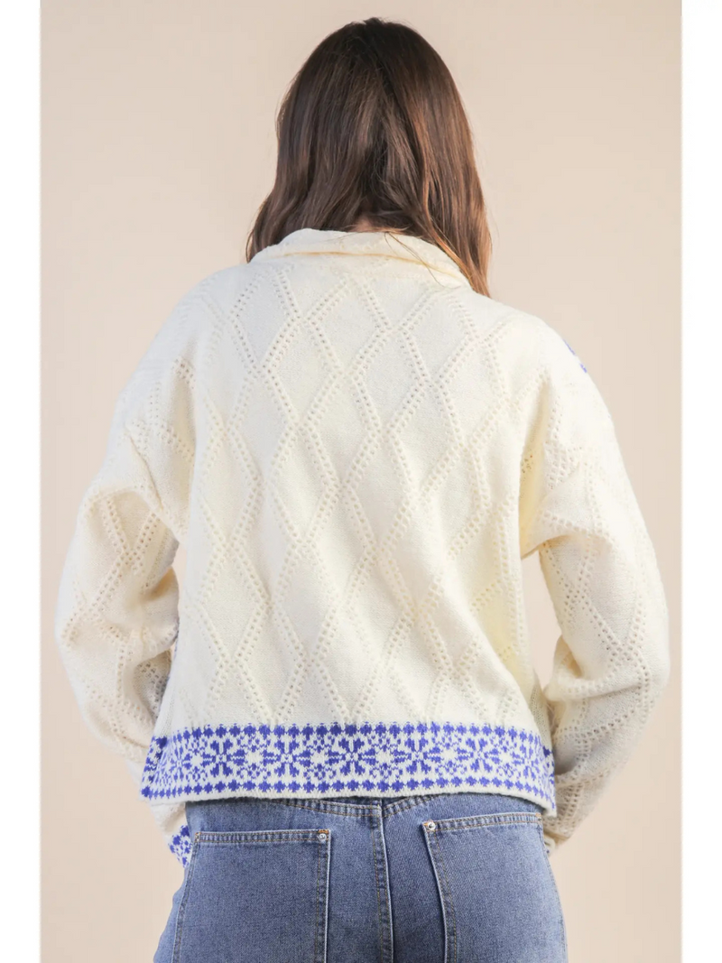 Nordic Charm Zip Cardigan