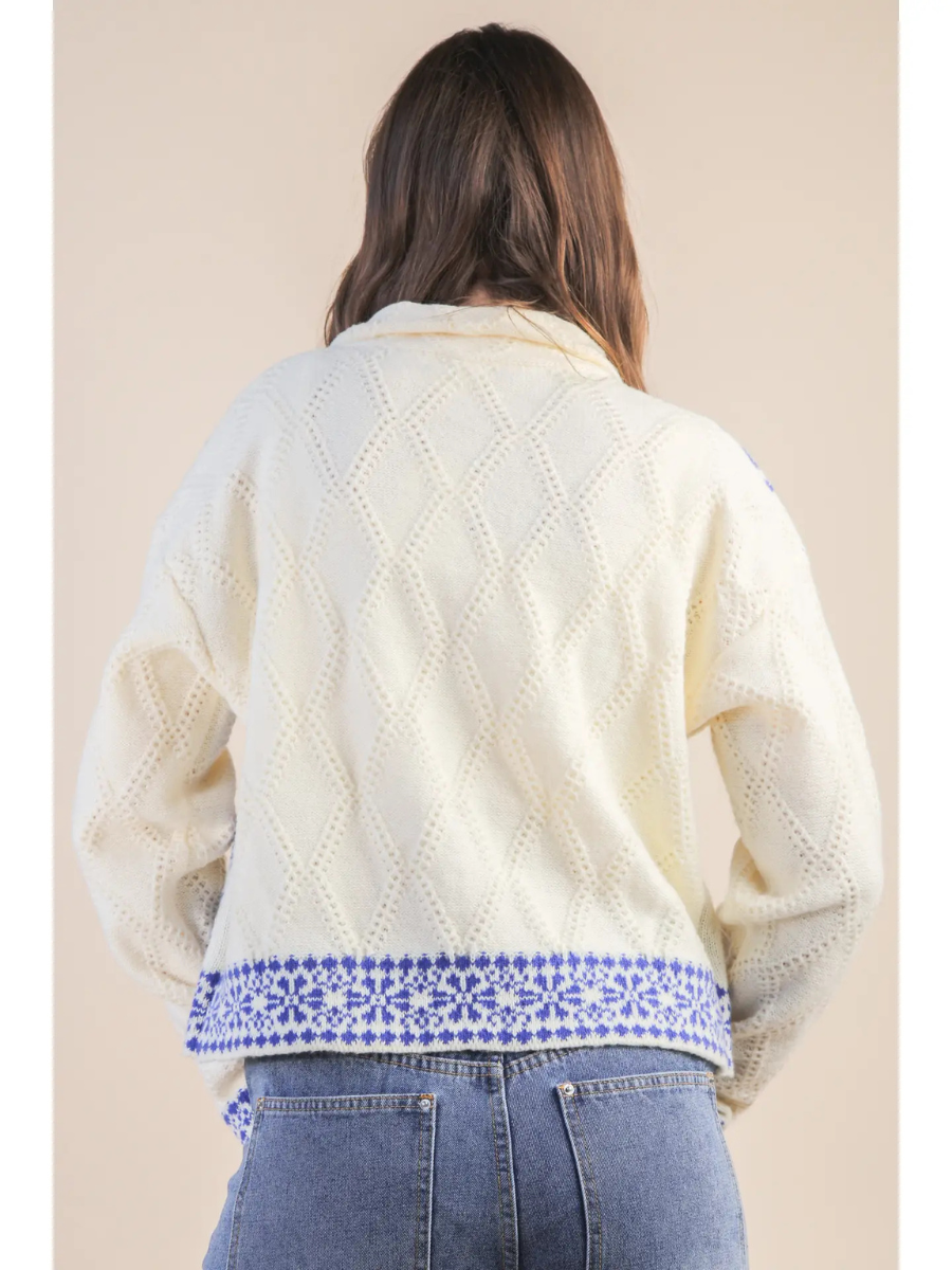 PabloVinci Zip Knit cardigan Nordic Mサイズ PabloVinci Zip Knit cardigan Nordic Mサイズ