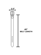 Oval Leather Disc Link Belt