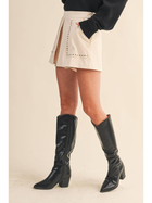 Structured Chic Studded Skort