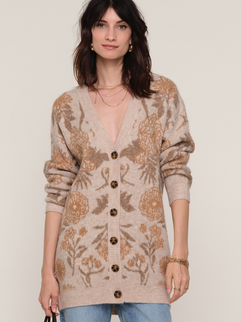 Ryan Floral Jacquard Cardigan